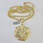 10K Franco Chain Weed Leaf Pendant Charm Necklace 20"-28" 4mm Gold SET Yellow