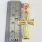 Real 14k Solid Rope Chain Jesus Ankh Cross Charm Set 3mm 18"-26" Necklace Gold