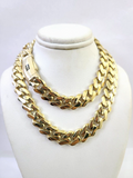 Real 10K Royal Monaco Chain Box Clasp 11mm Gold Necklace 10Kt 24" Genuine