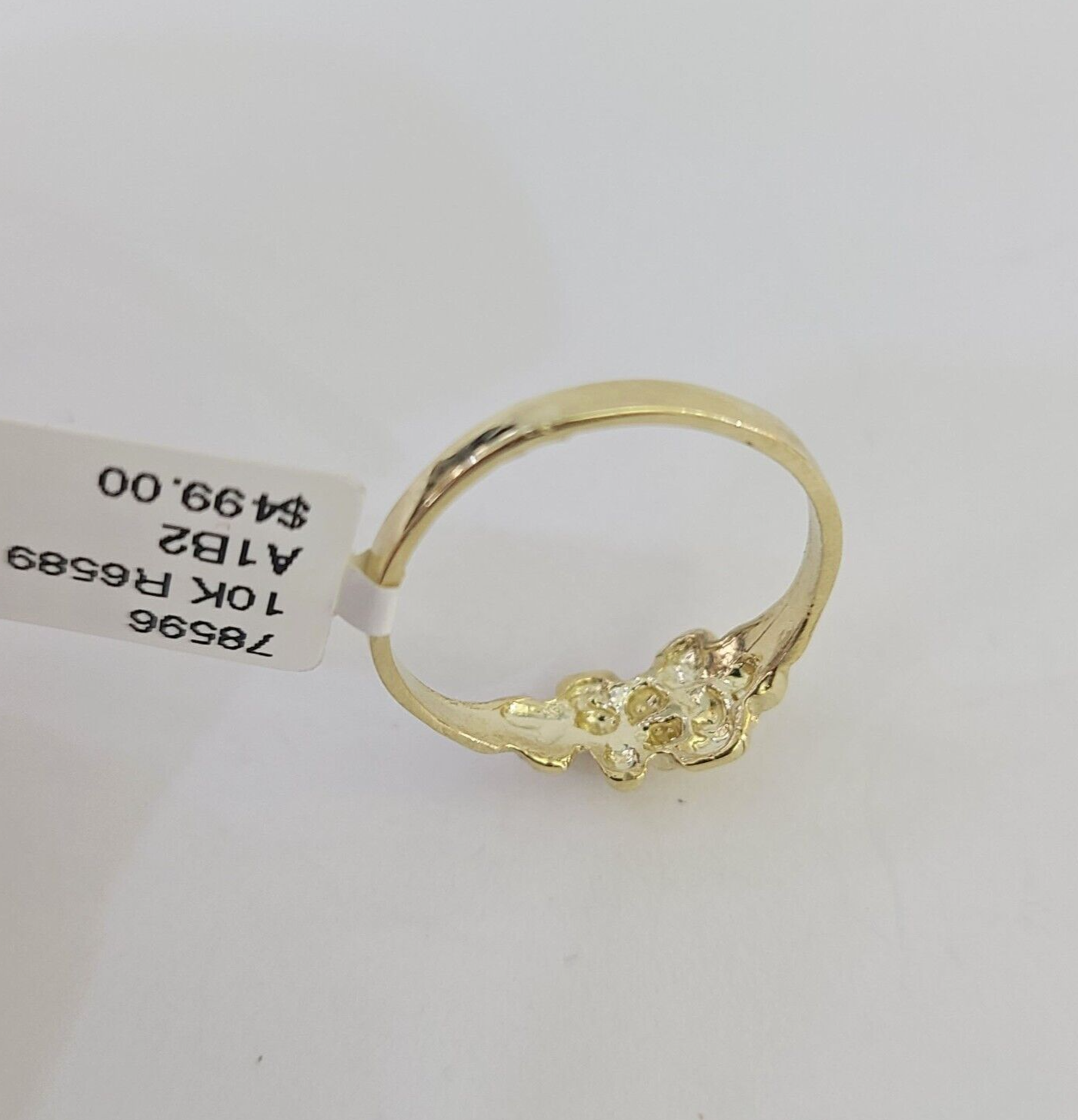 Real 10k Nugget Ring Yellow Gold Casual Ring 10kt Genuine