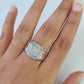 Real 10k White Diamond Ring White Gold Size 10 Mens Ring Genuine