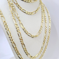Real 14k Solid Gold Chain Figaro Link Necklace 5mm 18"-28" Men Women 14kt