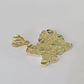 10k Texas Map Charm Nugget Pendant Yellow Gold Real Gold State Map 1"