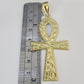 Real 10k Rope Chain Jesus Cross Charm Set 7mm 20"-28" Inch Necklace Yellow Gold