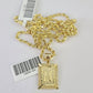 10k Gold Initial M Charm Rope Chain 16"-26" 2.5mm SET Necklace Alphabet Pendant