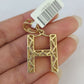 Real 10k Gold Diamond Letter "H" Initial Alphabet Charm/Pendant Yellow Real