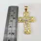 Real 10k Rope Chain Jesus Cross Charm Necklace Pendant Set 5mm 18"-28" Gold