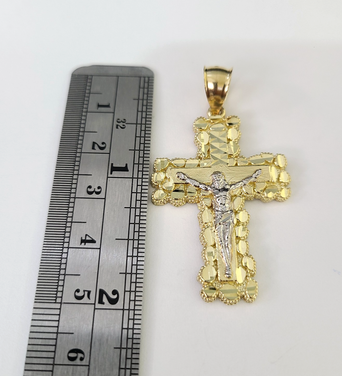 Real 10k Rope Chain Jesus Cross Charm Necklace Pendant Set 5mm 18"-28" Gold