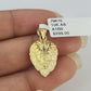 10K Solid Franco Chain Roaring Lion Pendant Charm Necklace 18"-24" 1mm Gold