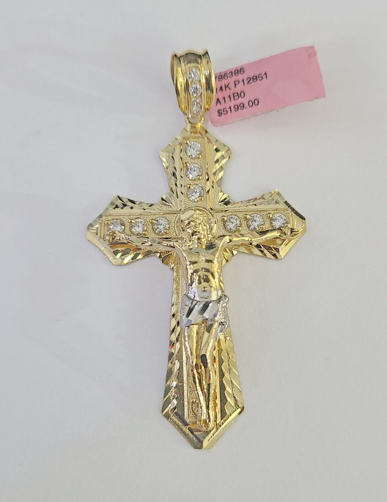 14k Jesus Christ Cross Charm Pendant Yellow Gold REAL Genuine 14kt