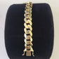 Real 10K Royal Monaco Bracelet Yellow Gold 8" Box Clasp 11mm Genuine