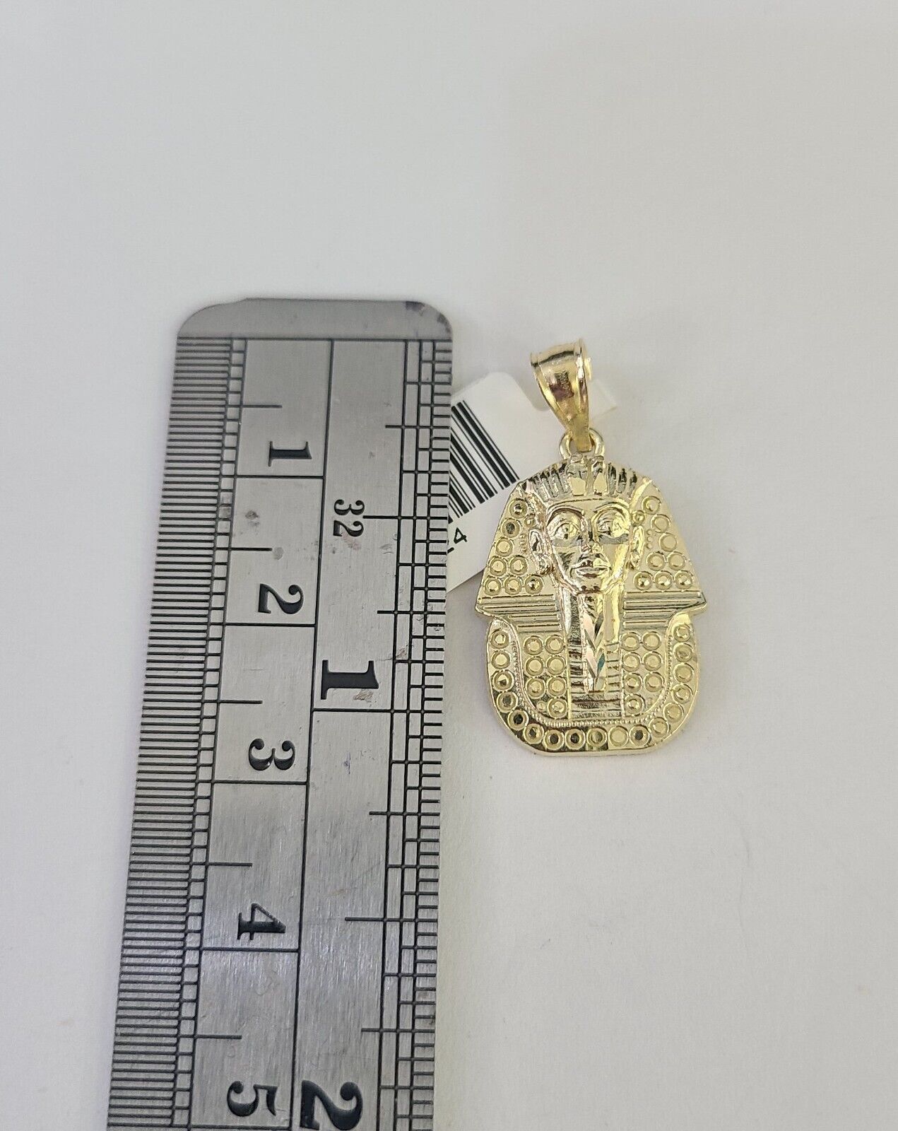 10K Gold Miami Cuban Chain Pharaoh Charm 18"-30" 3mm REAL Pendant