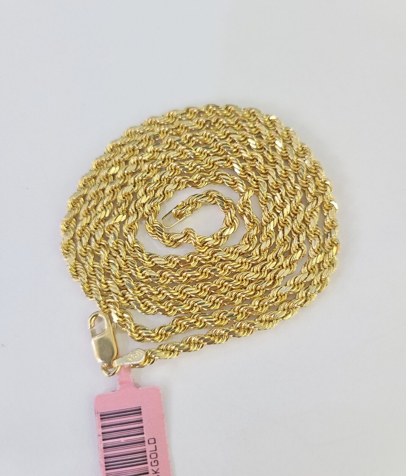 14k Real Rope Chain Yellow Gold 2.5mm 18"-26" Inch Men Women Genuine Necklace