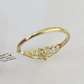 Real 10k Yellow Gold Hearts Ring Wedding Engagement Casual 10Kt Genuine