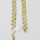 10k Yellow Gold chain Solid Necklace Cuban Curb Link REAL 12mm 20 - 30 Inch Mens