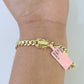 Real 14K Miami Cuban Bracelet Yellow Gold Box Clasp 8" Inch 6mm Link Hollow