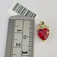 10K Real Heart Charm Pendant Gold 10kt Genuine Yellow