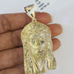 10k Gold Byzantine Necklace Jesus Head Charm 20-30 inches 6mm SET Chain Pendant
