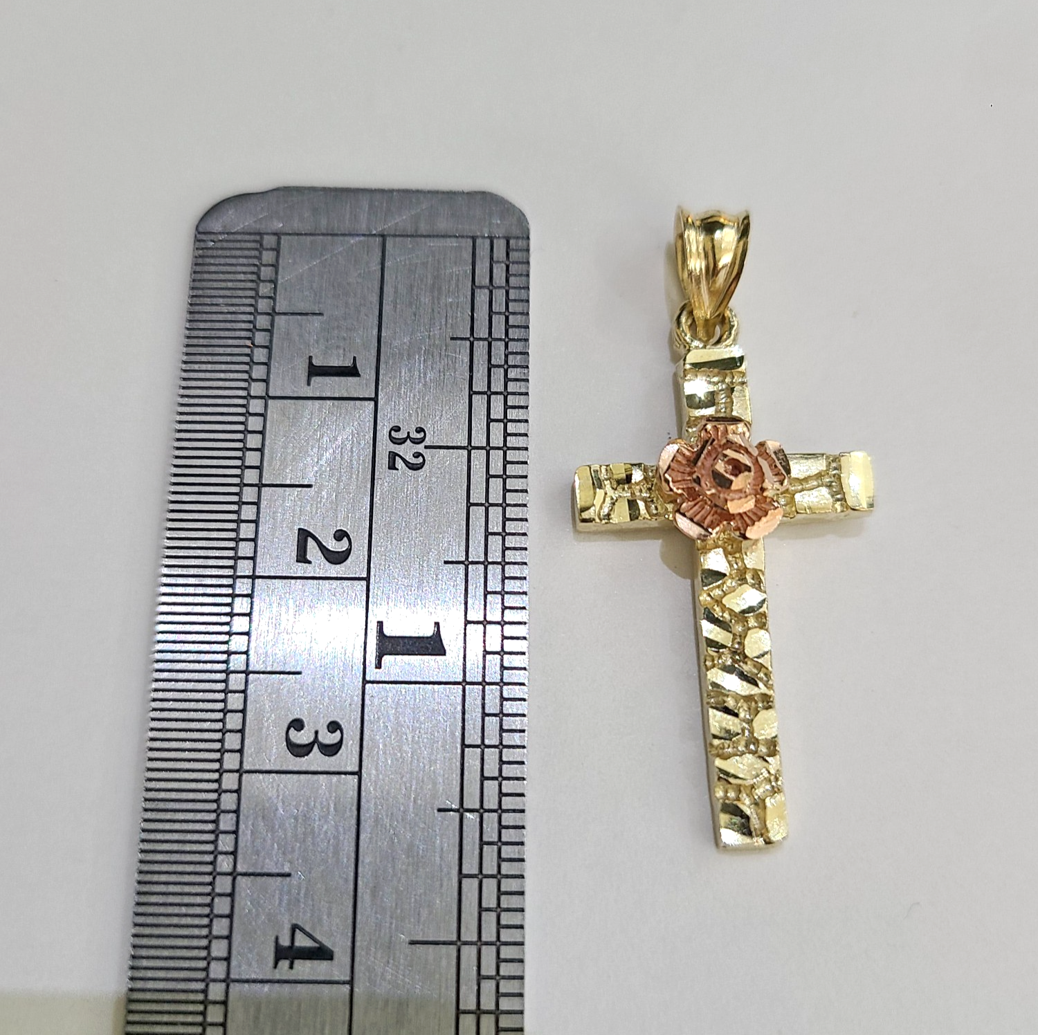 10k Gold Chain Miami Cuban Jesus Cross Charm Pendant Set 4mm 18"28" Necklace