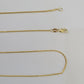 18K Solid Franco Chain Necklace 20" 22" 24" 1mm Yellow Gold Real