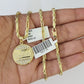 10k Milano Rope Chain Last Supper Charm Necklace SET 3mm 18" 20" 22" 24" Pendant