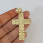 Real 10K Jesus Cross Pendant Crucifix Yellow Gold Charm Genuine 10kt