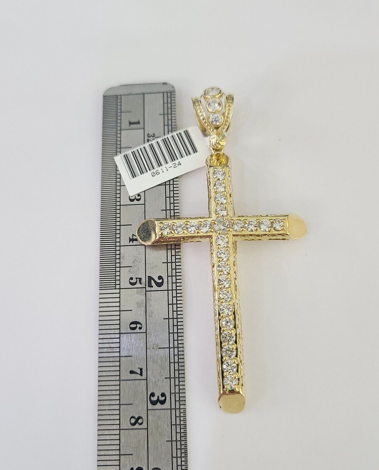 10K Franco Chain Jesus Cross Pendant Charm Necklace 20"-28" 4mm Gold Yellow SET