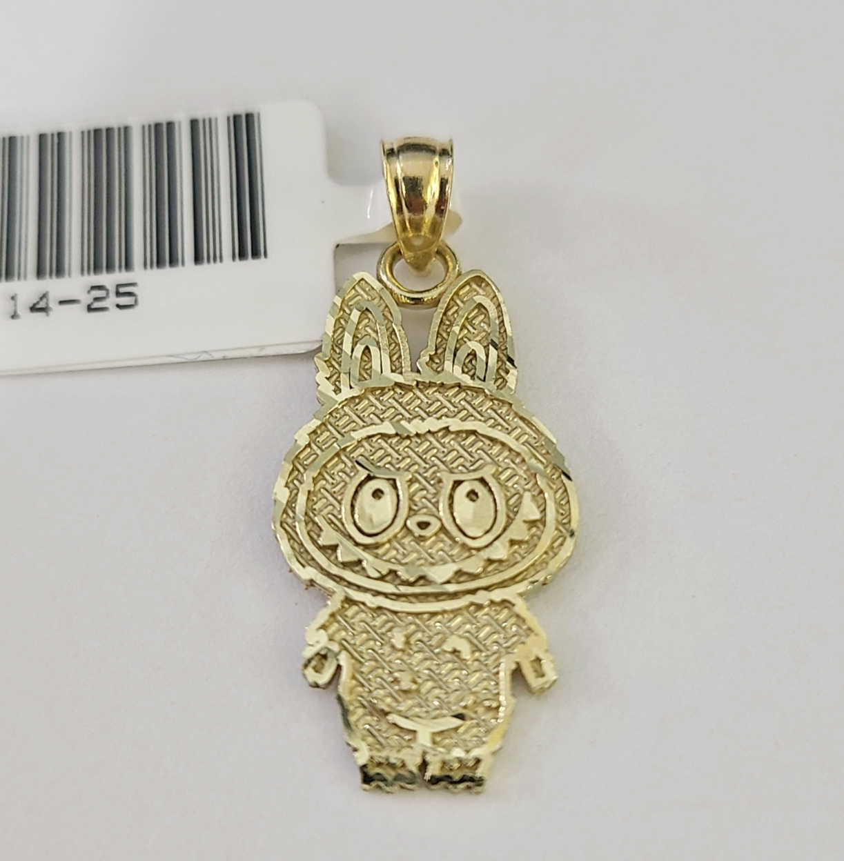 10k Cartoon Monster Charm Pendant Men Women 10kt Real Yellow Gold
