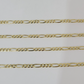 Real 14k Solid Gold Chain Figaro Link Necklace 3mm 18"-28" Men Women 14kt