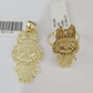 10k Cartoon Monster Ring Charm Pendant Yellow Gold Women Men Real Genuine