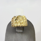 10k Nugget Ring Yellow Gold Women Men Real Genuine