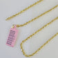 14k Real Rope Chain Necklace 3mm 18"-26" Inch Yellow Gold Men Women Genuine