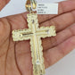 10K Franco Chain Jesus Cross Pendant Charm Necklace 20"-26" 5mm Gold Yellow SET