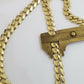 10k Yellow Gold Royal Miami Cuban Chain Bracelet 7.5" 10mm Monaco Necklace 20"