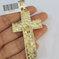 10k Gold Byzantine Necklace Jesus Cross Charm 20-30 inches 6mm SET Chain Pendant