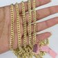 14k Gold 5mm Miami Cuban Link Chain Yellow Gold Necklace 18"-30" Inches Real