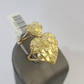 10k Nugget Ring Yellow Gold Women Men Real Genuine