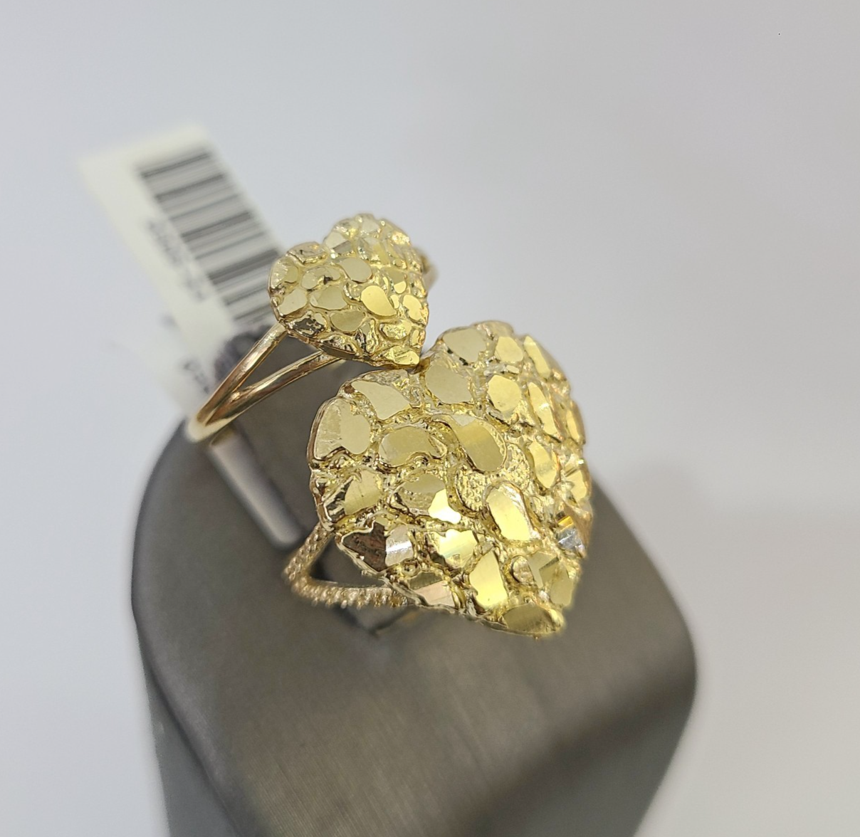 10k Nugget Ring Yellow Gold Women Men Real Genuine