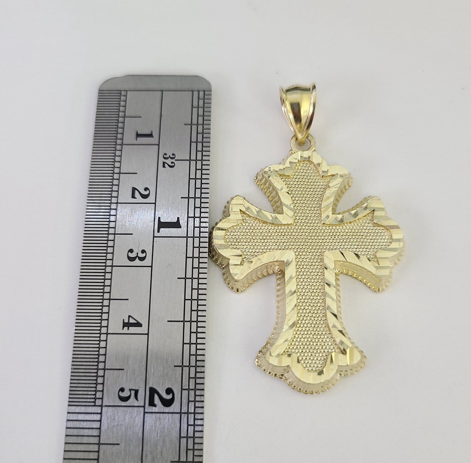 10k Jesus Cross Charm Miami Cuban Chain Pendant Set 5mm 18"28" Necklace Gold