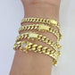 Real 10k Gold Miami Cuban link Bracelet 6mm-9mm 7"-9" 10kt Yellow Gold
