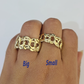 10k Cuban Link Ring Yellow Gold Women Men Real Genuine