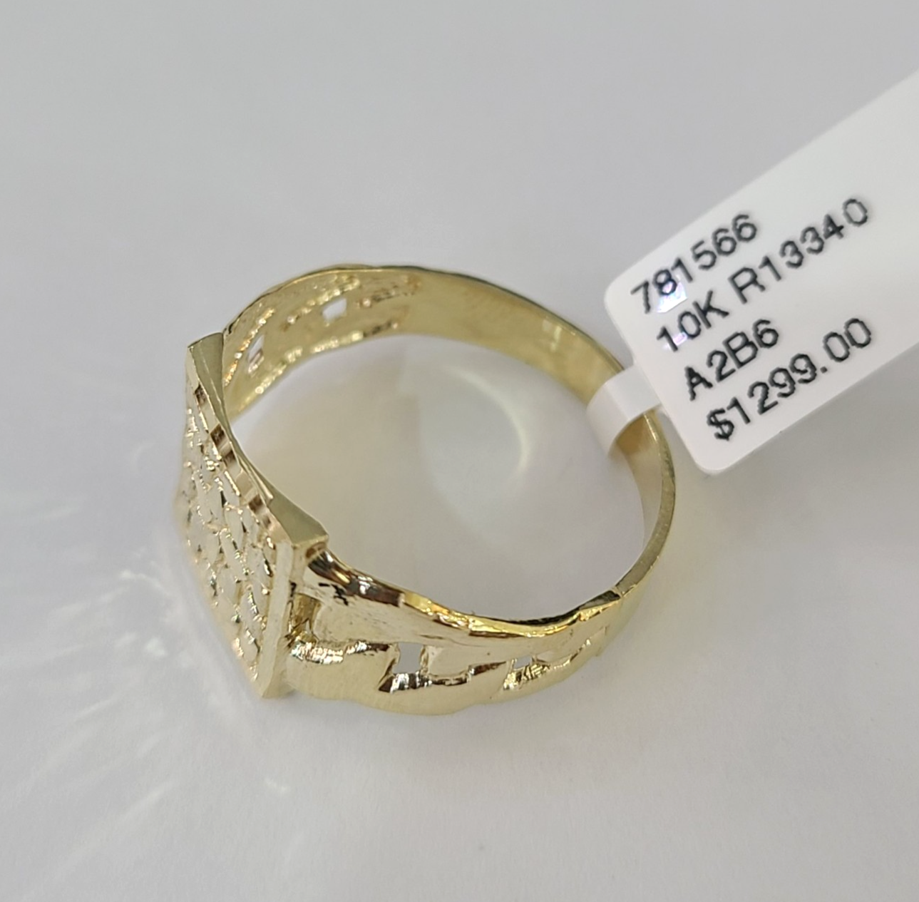 10k Nugget Ring Yellow Gold Women Men Real Genuine 10Kt