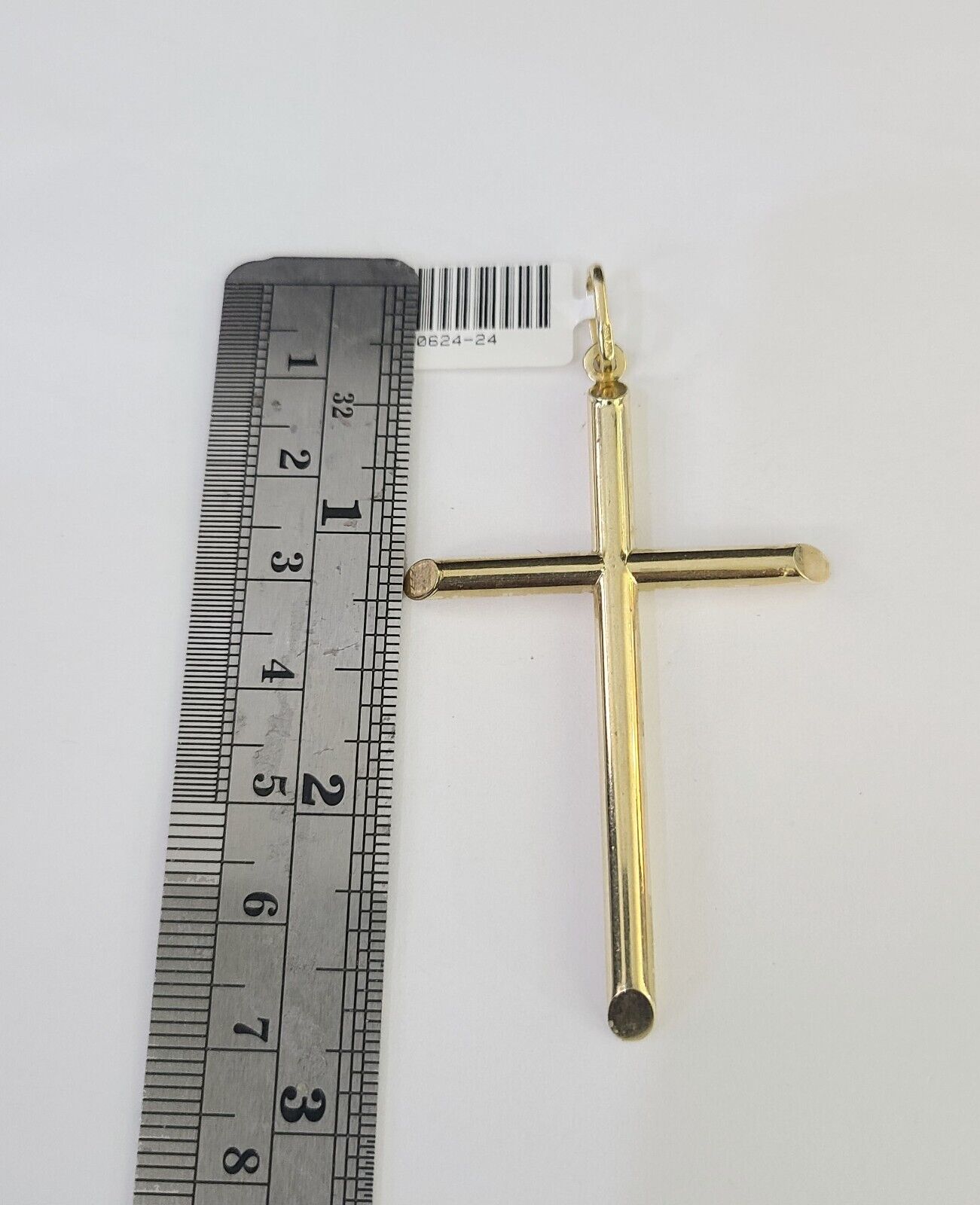 10K Gold Franco Chain Jesus Cross Charm Pendant 20-26 inches 2.5mm REAL Yellow