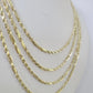 Real 10k Milano Rope Chain Necklace Yellow Gold 3mm 18" 20" 22" 24" Genuine