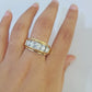 Real 14k Yellow Gold Diamond Ring Lab Created Mens Engagement Wedding Male