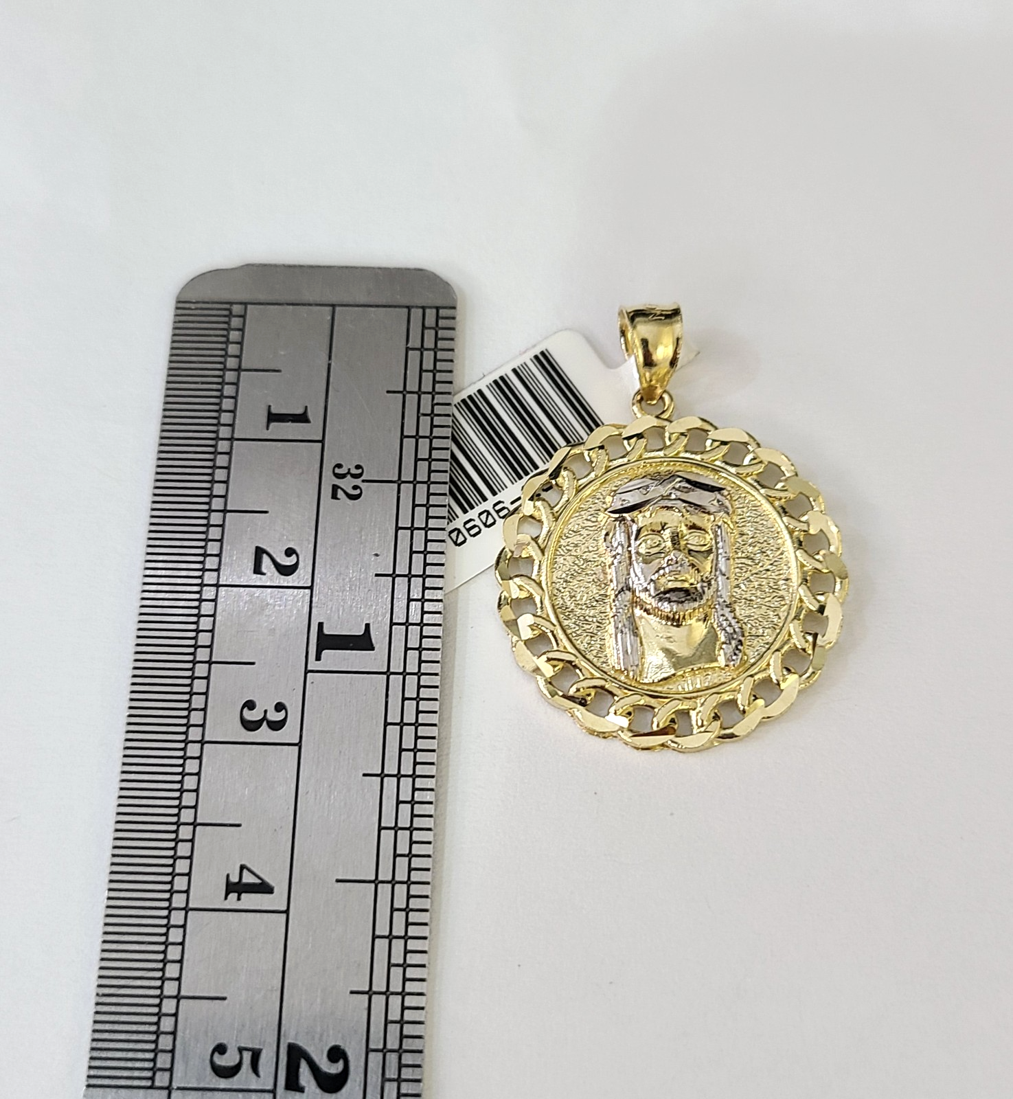 10k Milano Rope Chain Jesus Head Charm Necklace SET 3mm 18"-26" Pendant