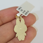 10k Cartoon Monster Charm Pendant Men Women 10kt Real Yellow Gold