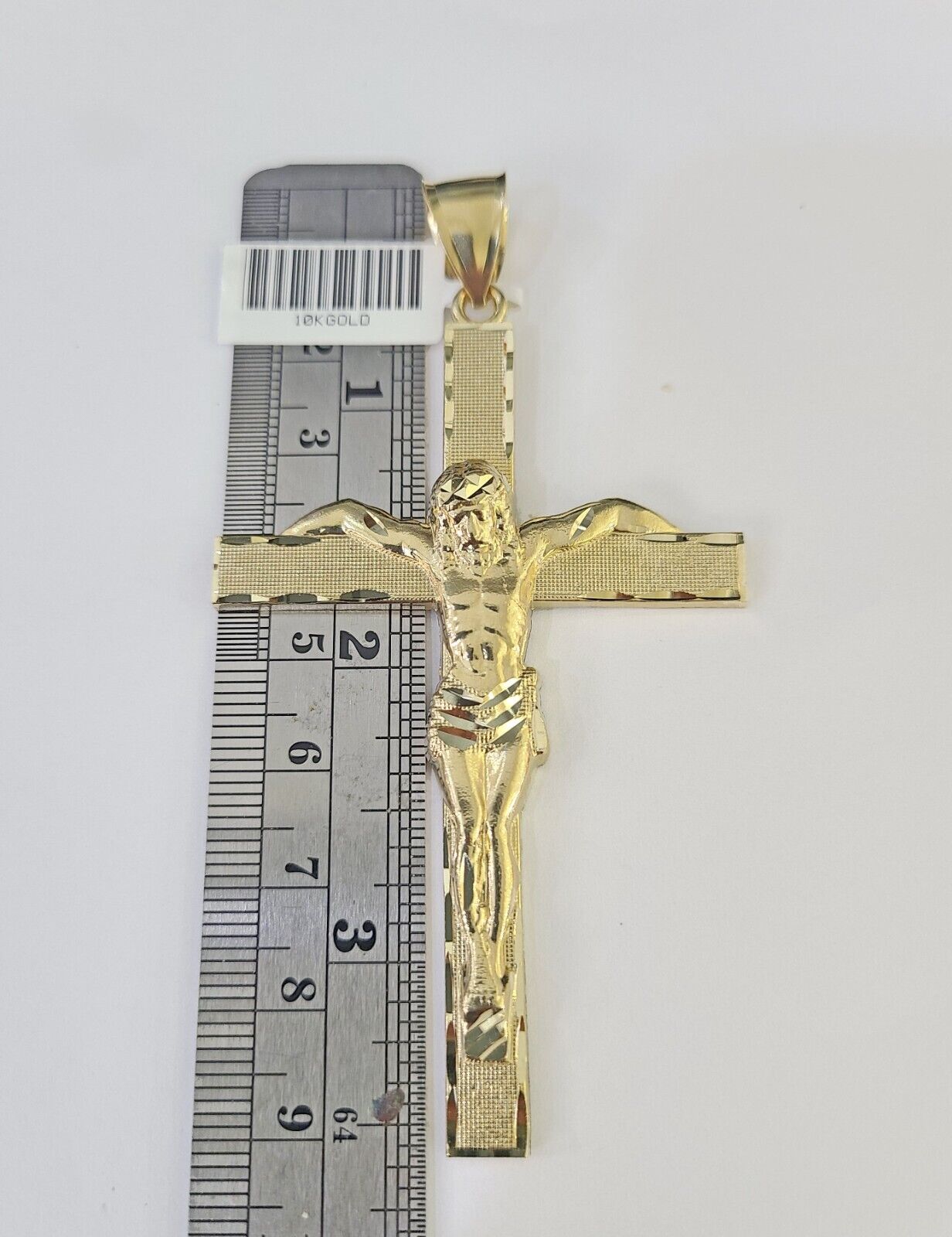 10K Franco Chain Jesus Crucifix Cross Pendant Charm Necklace 20"-26" 3mm Gold