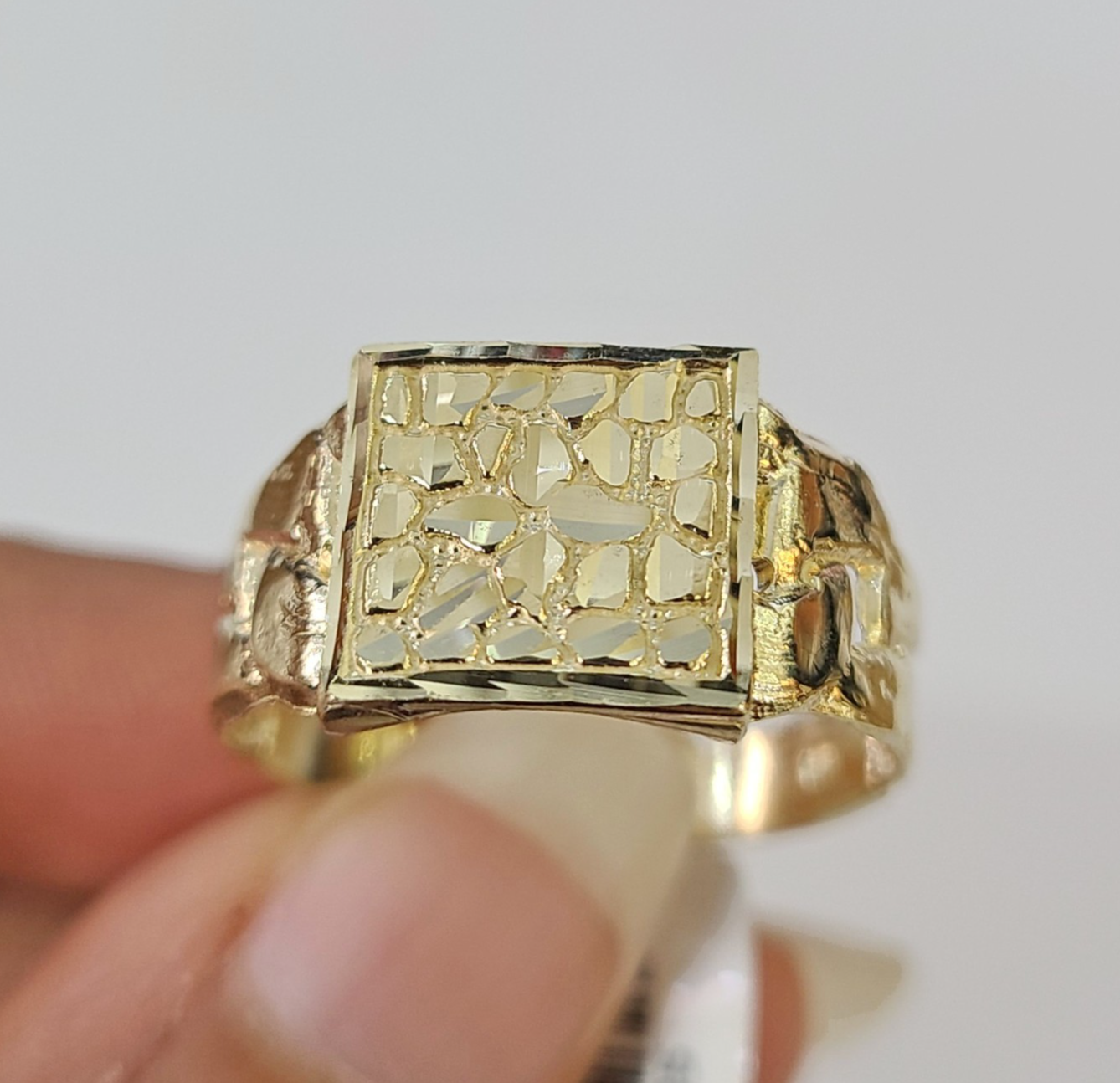 10k Nugget Ring Yellow Gold Women Men Real Genuine 10Kt