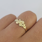 Real 10k Nugget Ring Yellow Gold Casual Ring 10kt Genuine